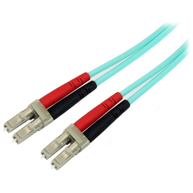 StarTech.com A50FBLCLC10 Cavo di rete patch in fibra ottica multimodale OM3 10 m LC-LC full duplex 50-125 µm LSZH colore Acqua