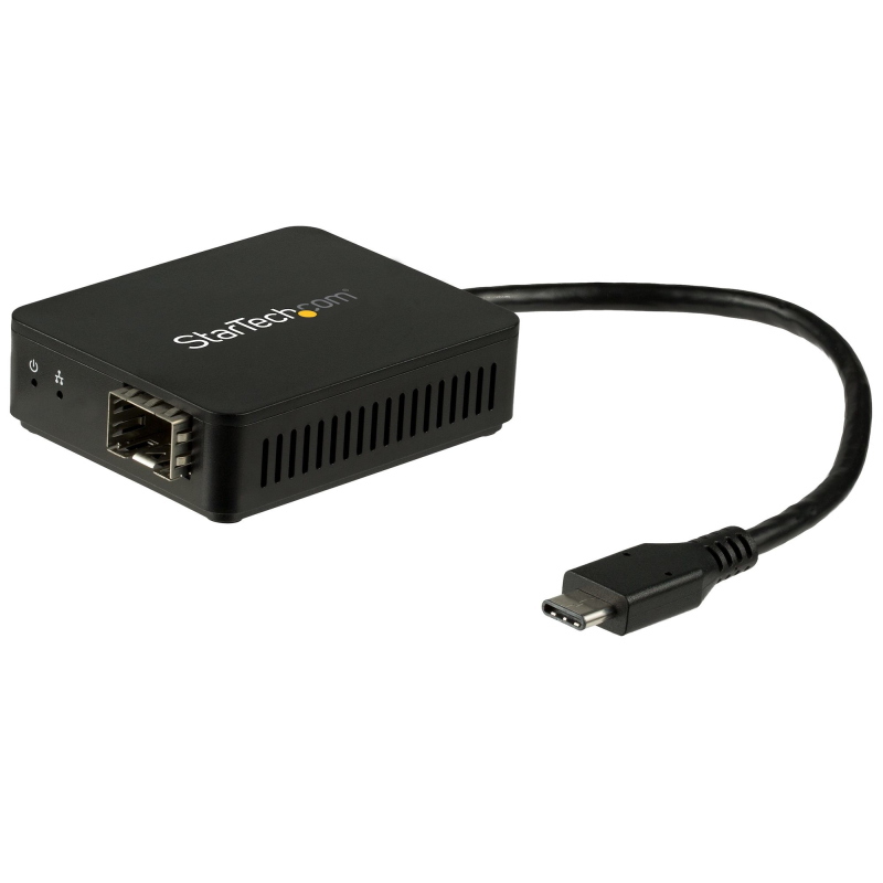 Startech.com adattatore di rete usb-c a fibre ottiche - convertitore sfp con slot aperto
