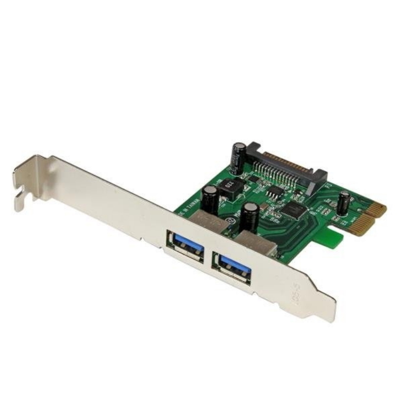 Startech.com adattatore scheda superspeed usb 3.0 con 2 porte pci express (pcie) con uasp - alimentazione sata