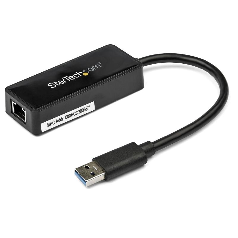 Startech.com adattatore usb 3.0 a ethernet gigabit (rj45) - scheda di rete nic esterna con porta usb integrata - nero