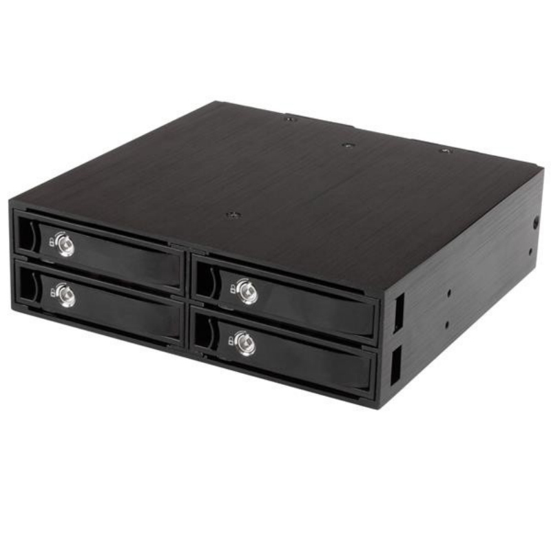 Startech.com backplane mobile per rack hot-swap 5,25 a 4 alloggiamenti hdd sata/sas da 2,5 - 6 gbps