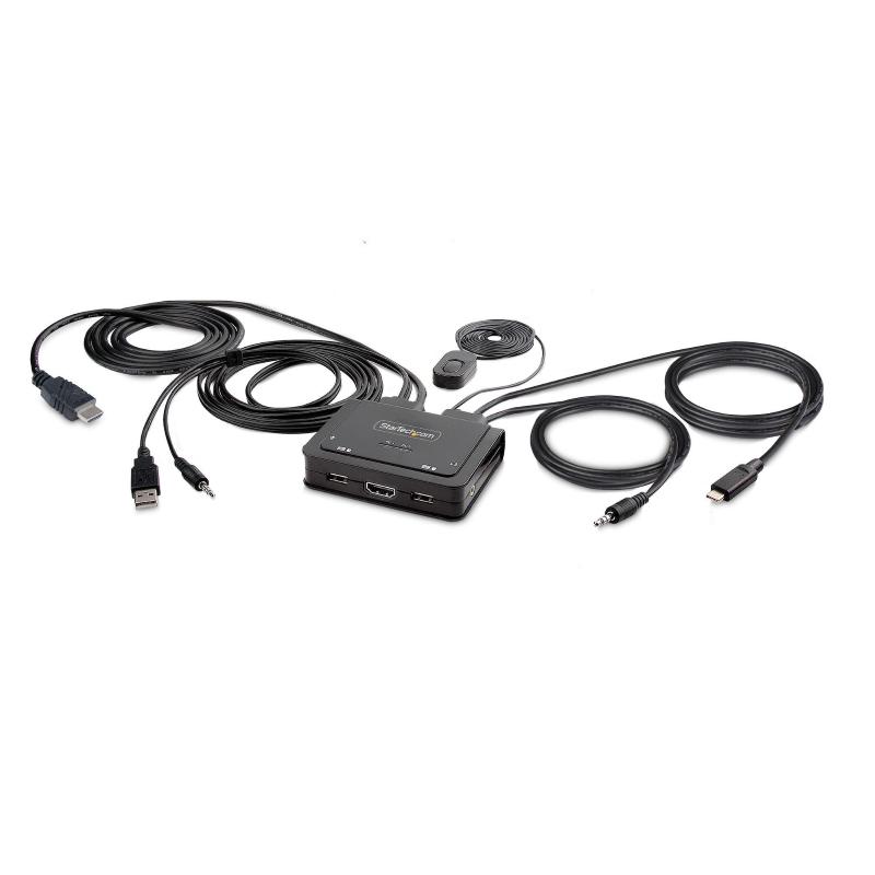 Startech.com c2-h46-uac-cbl-kvm switch per keyboard-video-mouse (kvm) nero