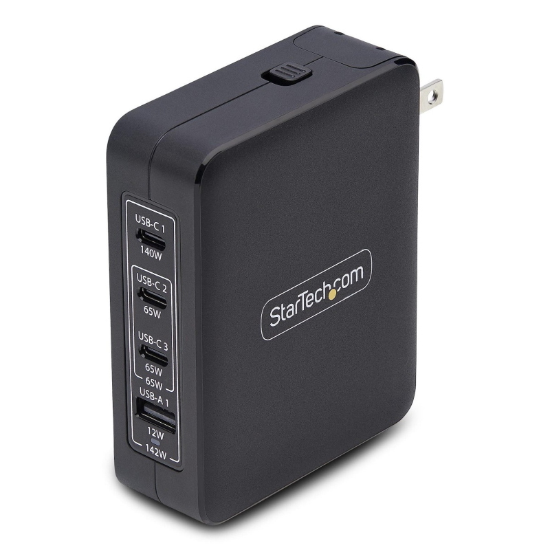 Startech.com caricatore usb-c da parete da 140w, 3x usb-c/1x usb-a, adattatore di alimentazione internazionale pd 3.1 gan per Startech.com caricatore usb-c da parete da 140w, 3x usb-c/1x usb-a, adattatore di alimentazione internazionale pd 3.1 gan per
