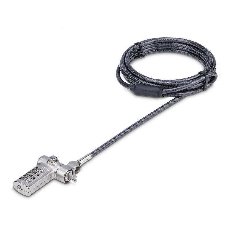 Startech.com cavi di sicurezza per notebook universali da 2m, cavo di sicurezza serializzato per notebook, compatibile con