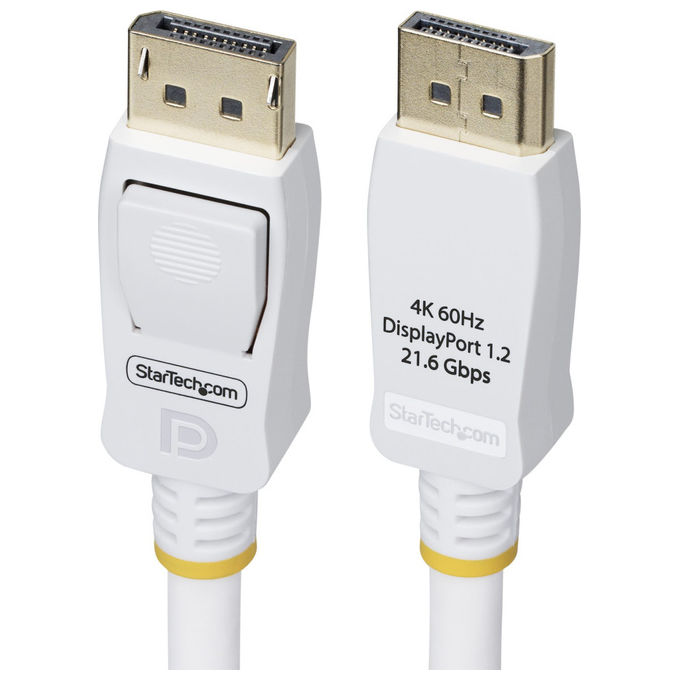 StarTech.com Cavo DisplayPort 1.2 VESA Certificato 1.8 m 4K 60Hz Bianco