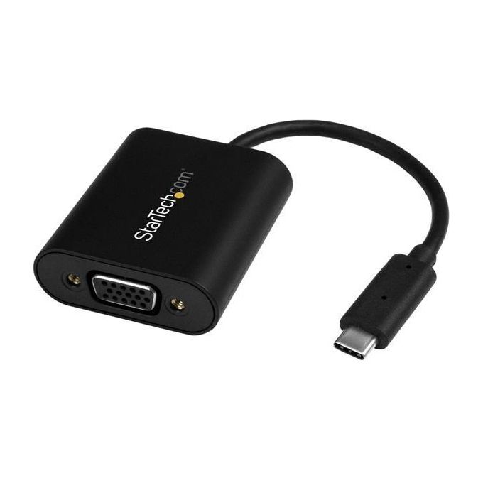 StarTech.com CDP2VGASA Adattatore USB-C a VGA con Interruttore Modalita' Presentazione Risoluzione fino a 1920x1200 60 Hz colore Nero