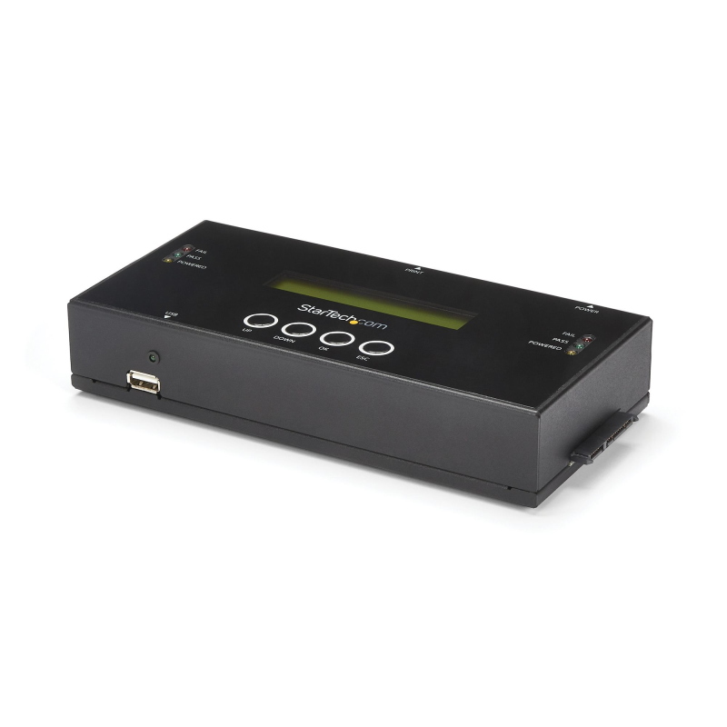 Startech.com duplicatore ed eraser standalone 1:1 per hard disk hdd/ssd sas e sata con funzione clone - display lcd - conforme