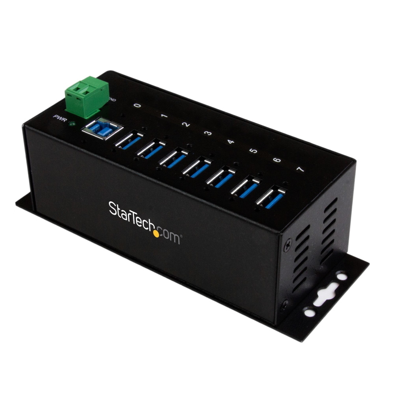 Startech.com hub industriale usb 3.0 a 7 porte - perno e concentratore usb 3.0 con protezione esd