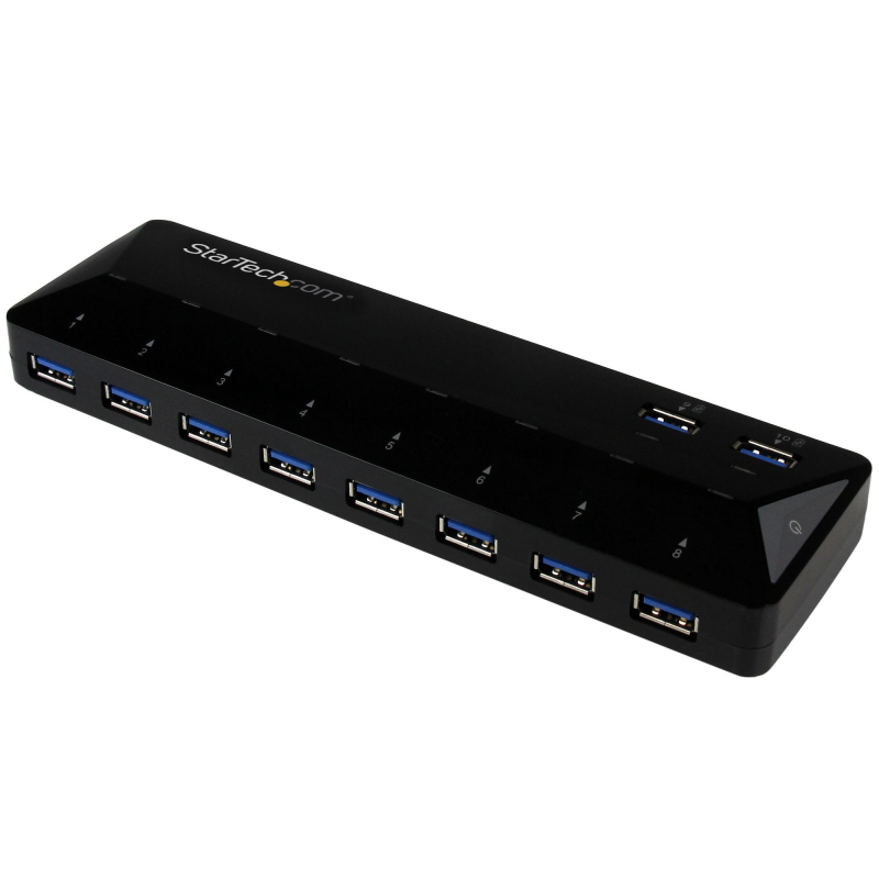 Startech.com hub usb 3.0 a 10 porte di ricarica e sincronizzazione - 2 porte x 1,5 amp