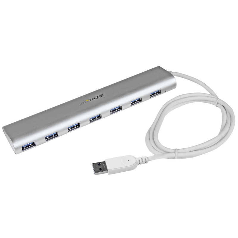 Startech.com hub usb a 7 porte, da usb a a 7 porte usb-a, usb 5gbps, design robusto, alimentazione via bus o alimentatore