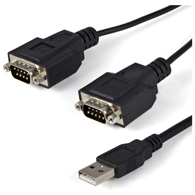 StarTech.com ICUSB2322F Cavo Adattatore USB a Seriale RS-232 2 Porte con Chipset FTDI colore Nero