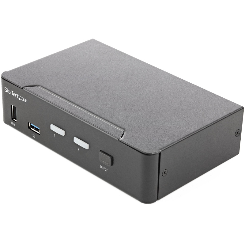 Startech.com kvm switch hdmi a 2 porte - monitor singolo 4k 60hz ultra hd hdr - switch kvm hdmi 2.0 per pc con 2 porte usb 3.0