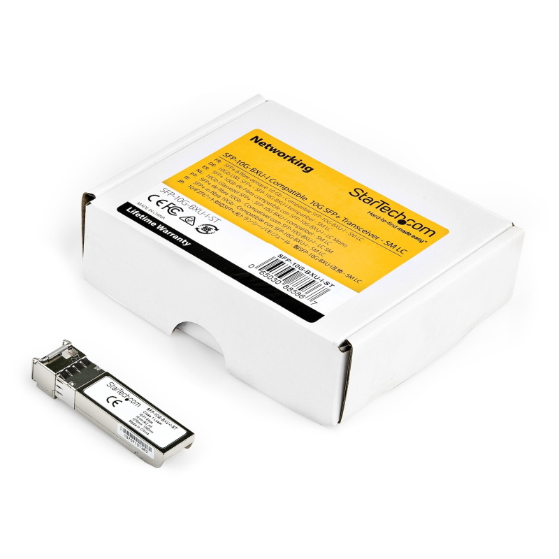 Startech.com modulo ricetrasmettitore sfp+ compatibile con cisco sfp-10g-bxu-i - 10gbase-bx (a monte) Startech.com modulo ricetrasmettitore sfp+ compatibile con cisco sfp-10g-bxu-i - 10gbase-bx (a monte)
