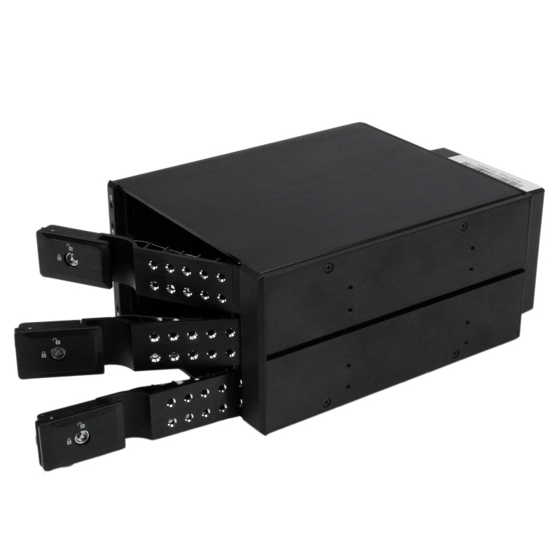 Startech.com scheda backplane per rack portatili hot-swap trayless in alluminio 3 alloggiamenti per sas ii/sata iii 3,5- hdd 6