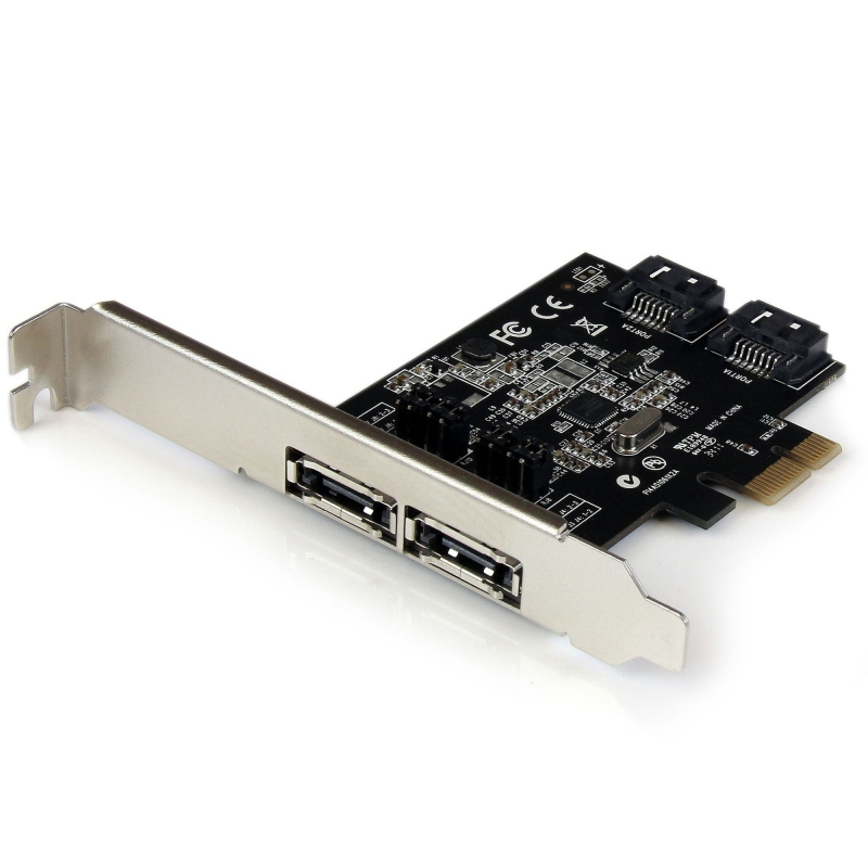 Startech.com scheda controller pci express sata 6 gbps esata 2 porte - scheda pcie sata iii a due porte - 2 int/2 est Startech.com scheda controller pci express sata 6 gbps esata 2 porte - scheda pcie sata iii a due porte - 2 int/2 est