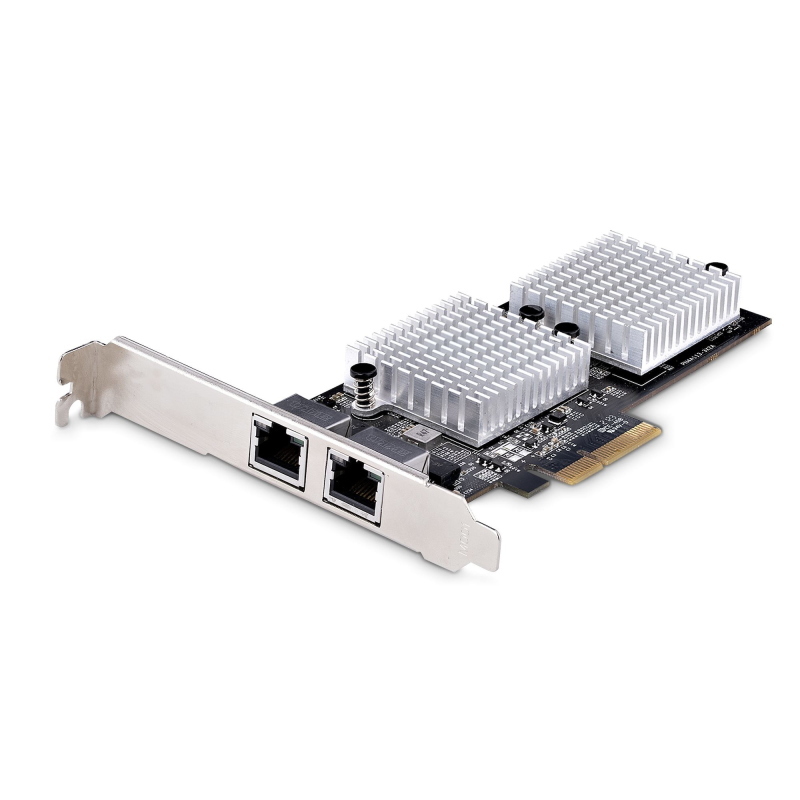 Startech.com scheda di rete pcie 10gbe a 2 porte - scheda di espansione ethernet gigabit per pc/server, adattatore di rete pci