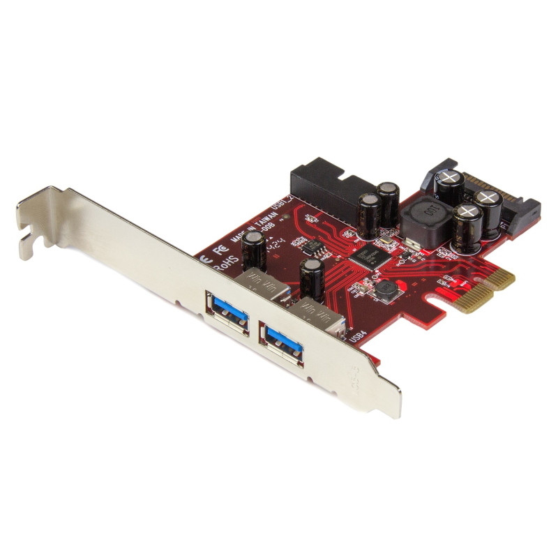 Startech.com scheda espansione pci express usb 3.0 a 4 porte - 2 interne, 2 esterne - adattatore pcie alimentato sata Startech.com scheda espansione pci express usb 3.0 a 4 porte - 2 interne, 2 esterne - adattatore pcie alimentato sata