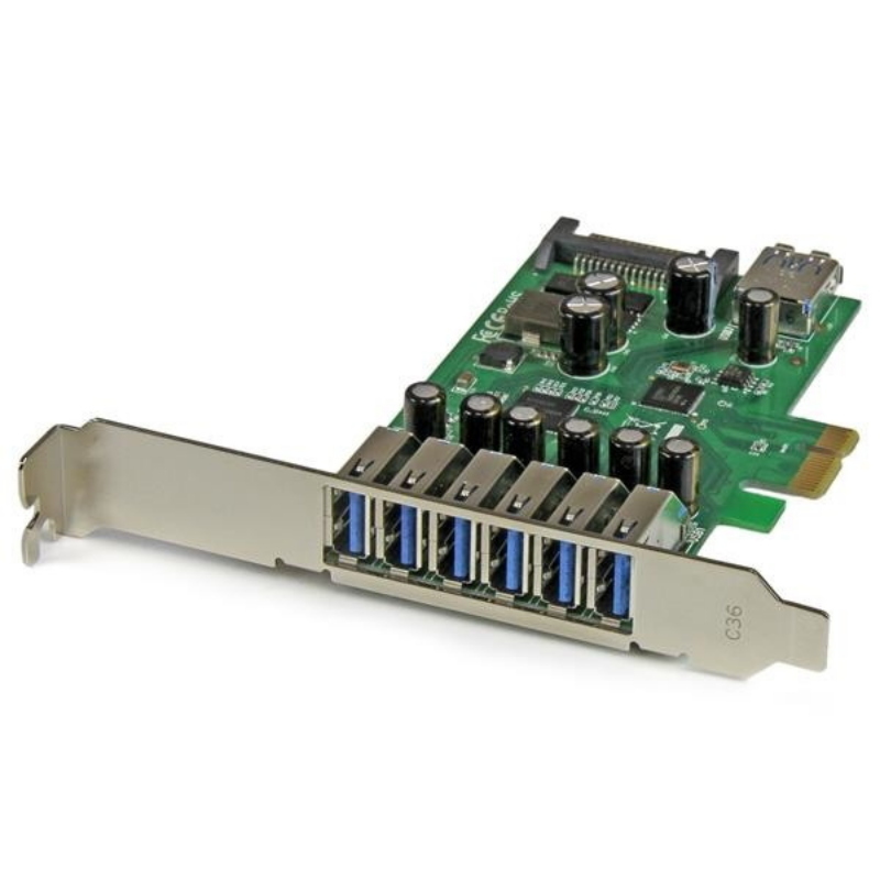 Startech.com scheda espansione pci express usb 3.0 a 7 porte con profilo basso e standard - alimentazione sata Startech.com scheda espansione pci express usb 3.0 a 7 porte con profilo basso e standard - alimentazione sata