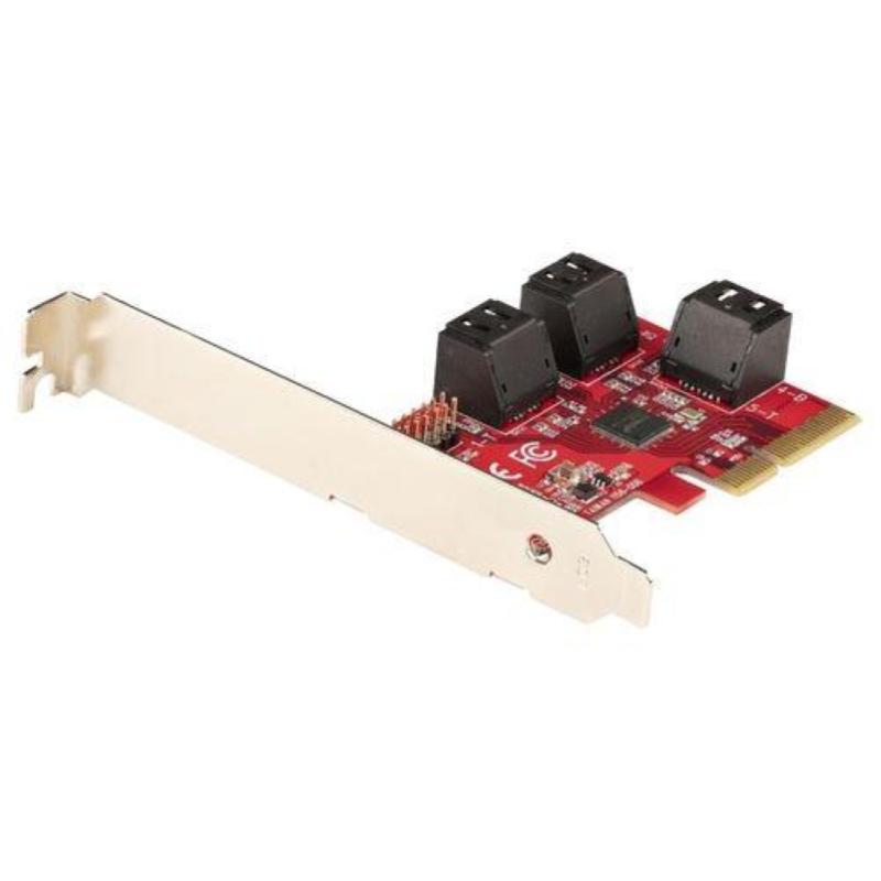 Startech.com scheda pci express 3.0 a sata scheda di espansione pcie sata a 6 porte 6 gbps staffa a profilo basso connettori sata sovrapposti Startech.com scheda pci express 3.0 a sata scheda di espansione pcie sata a 6 porte 6 gbps staffa a profilo basso connettori sata sovrapposti