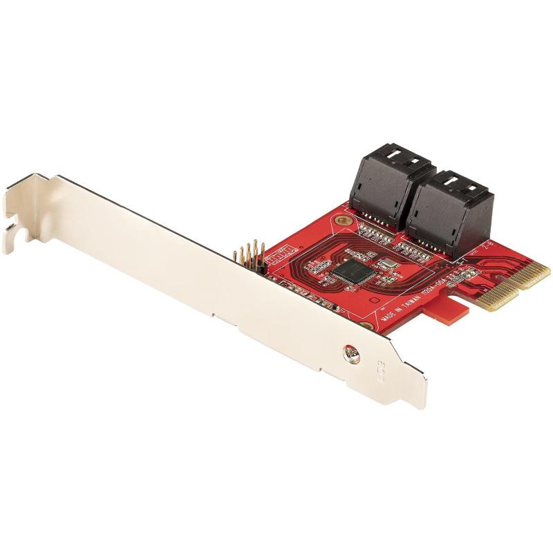 Startech.com scheda pcie sata - scheda di espansione pcie sata a 4 porte 6 gbps - staffa a profilo basso/alto - asm1062 senza