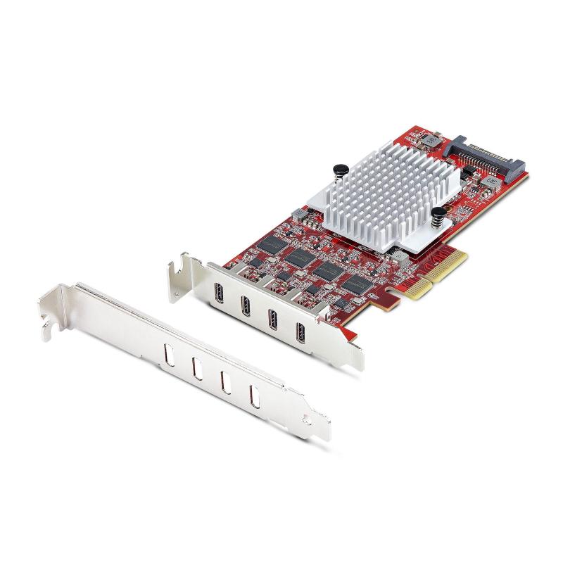 Startech.com scheda pcie usb-c a 4 porte, usb 3.2 10gbps, scheda di espansione pci express usb type-c con 4 controller usb Startech.com scheda pcie usb-c a 4 porte, usb 3.2 10gbps, scheda di espansione pci express usb type-c con 4 controller usb
