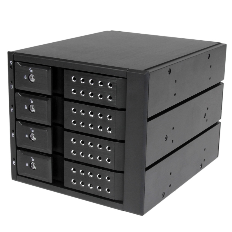 Startech.com sistema backplane mobile per rack hot-swap portatili a 4 bay alloggiamenti per hdd sas ii / sata iii 3,5 - 6 gbps