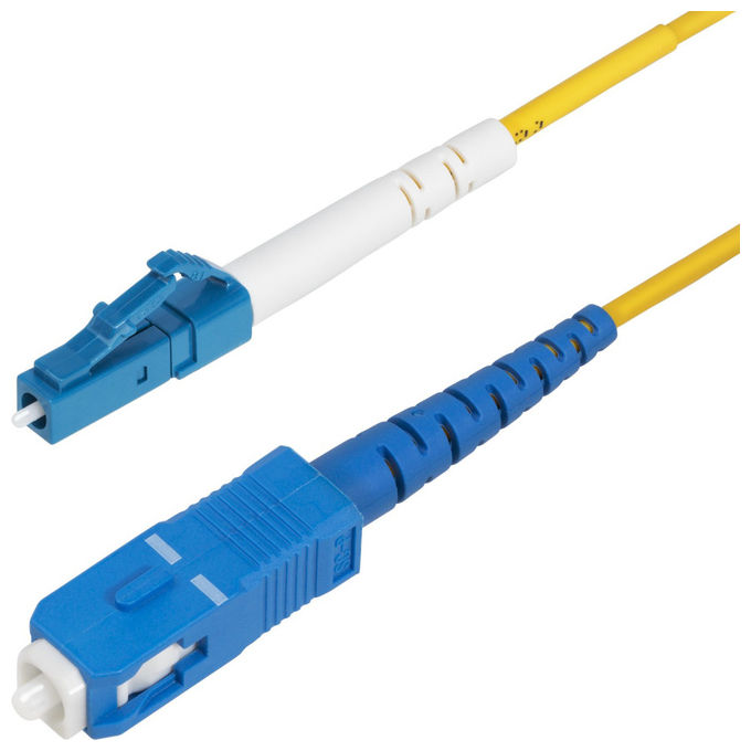 StarTech.com SPSMLCSC-OS2-3M Cavo Fibra Ottica 3m Singlemode OS2 LC a SC UPC LSZH Giallo