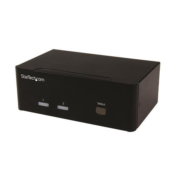 StarTech.com Switch Commutatore a 2 porte - KVM USB 2.0 a doppio VGA con Hub USB a 2 porte e 3,5mm audio