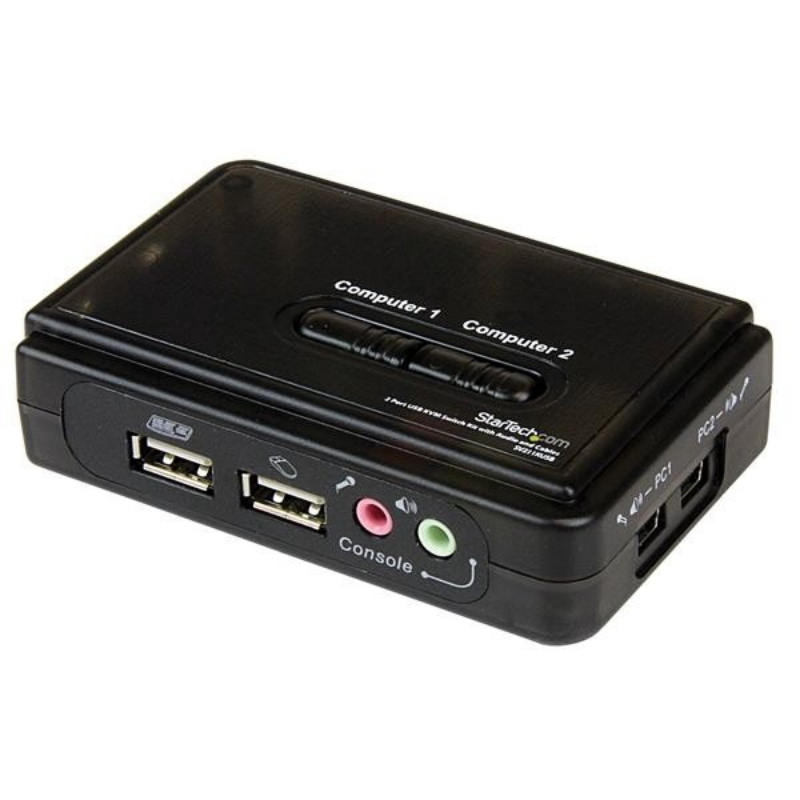 Startech.com switch kvm a 2 porte vga usb con audio e cavi - commutatore vga usb a doppia porta Startech.com switch kvm a 2 porte vga usb con audio e cavi - commutatore vga usb a doppia porta