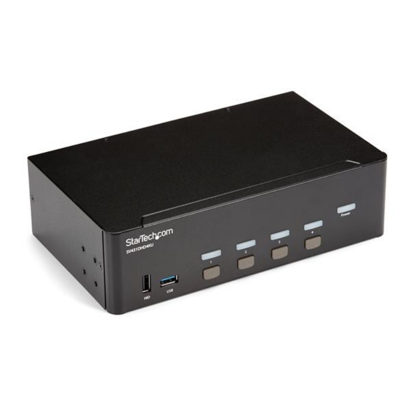 Startech.com switch kvm a 4 porte hdmi - 4k 30hz - doppio display Startech.com switch kvm a 4 porte hdmi - 4k 30hz - doppio display