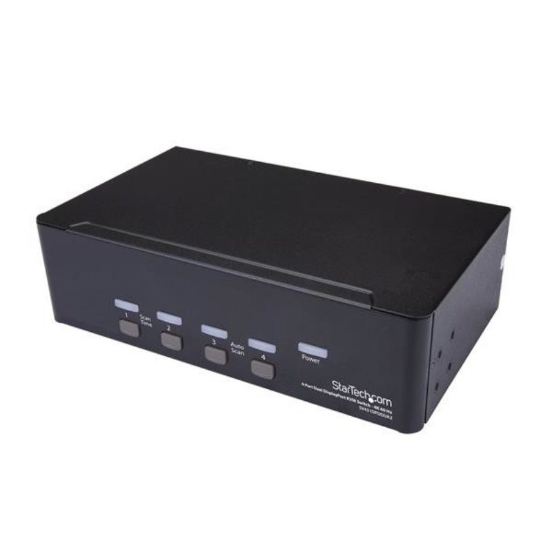 Startech.com switch kvm a 4 porte per dual displayport - 4k 60hz