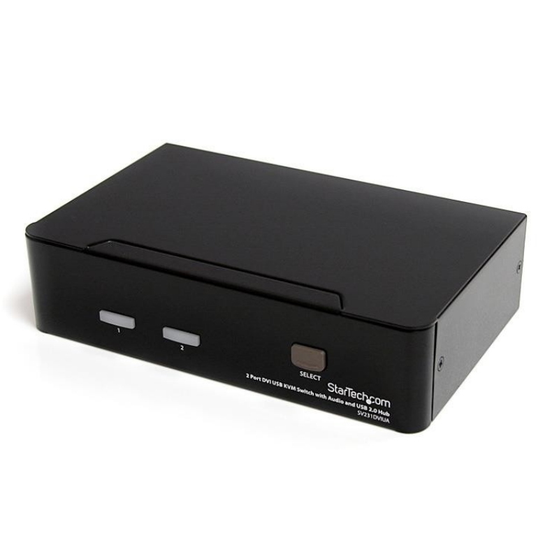 Startech.com switch kvm dvi usb 2 porte, con audio e hub usb 2.0