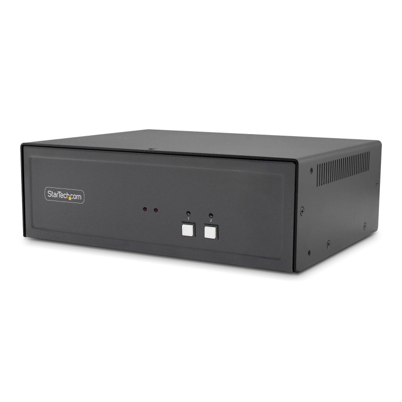 Startech.com switch kvm sicuro a 2 porte per doppio monitor, hdmi o displayport, 4k 60hz, niap 4.0 desktop kvm, alloggiamento