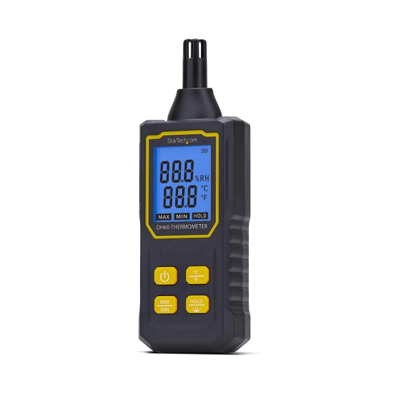 Startech.com termoigrometro digitale - misuratore portatile di umidità e temperatura con display lcd per sala server e ufficio