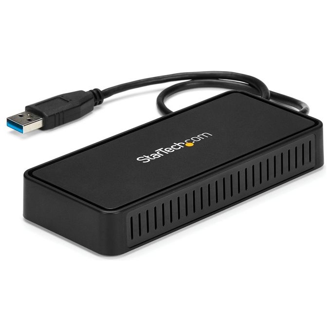 StarTech.com USBA2DPGB USB 3.0 Mini Dock Dual Monitor USB-A Docking Station con DisplayPort 4K 60Hz e Gigabit Ethernet colore Nero