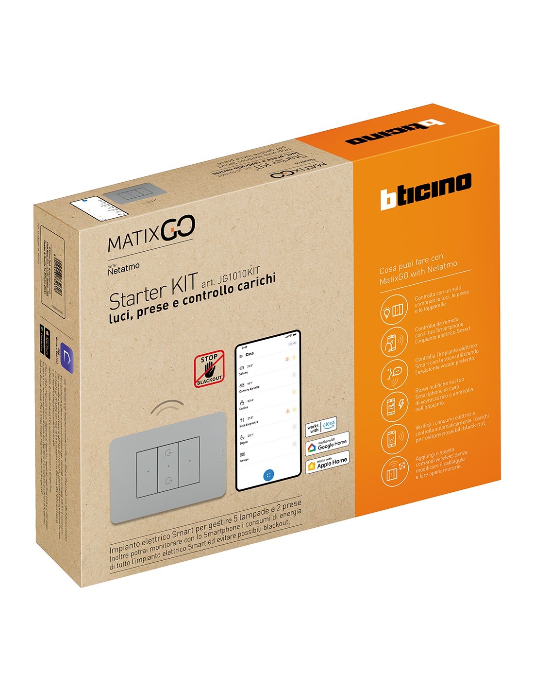 Starter Kit Connesso Matixgo Bticino Jg3010kit Silver Starter Kit Connesso Matixgo Bticino Jg3010kit Silver