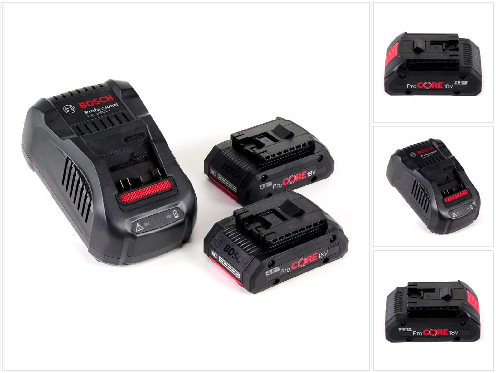 Starter Set 18v Con 2x Batterie Procore 4.0ah + Caricabatterie Gal 1880 Cv ( 1600a016gf ) - Bosch Starter Set 18v Con 2x Batterie Procore 4.0ah + Caricabatterie Gal 1880 Cv ( 1600a016gf ) - Bosch