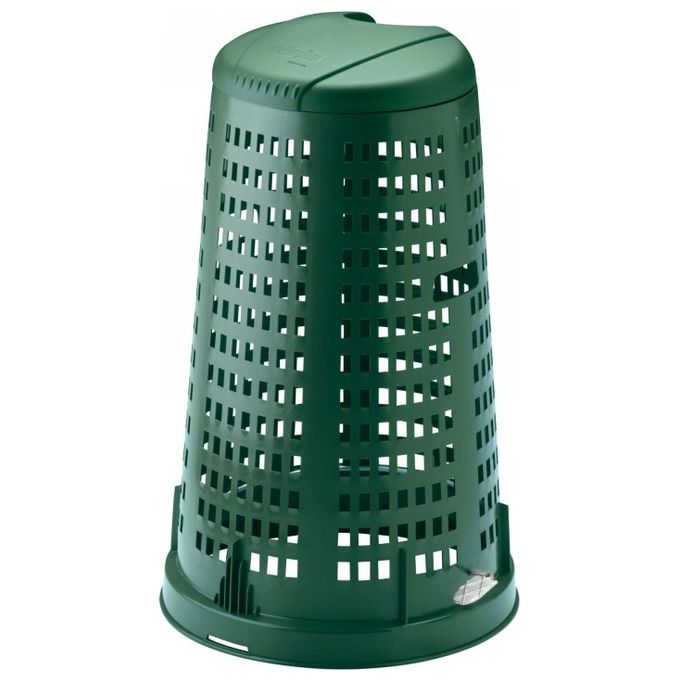 Stefanplast 24702 Trespolo Portarifiuti con Coperchio 100 L Polipropilene colore Verde