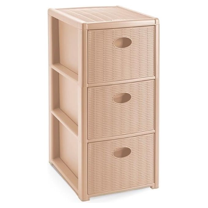 Stefanplast 30256 Elegance Slim Cassettiera 3 Cassetti 30x40x60 cm colore Cashmere