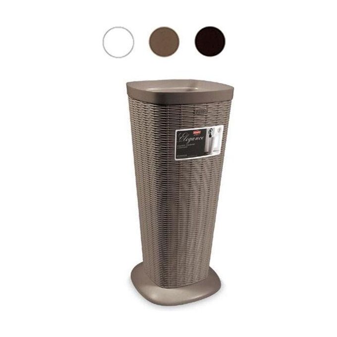 Stefanplast 30601 Elegance Portaombrelli effetto vimini 25x25x57 cm Made in Italy colore Moka