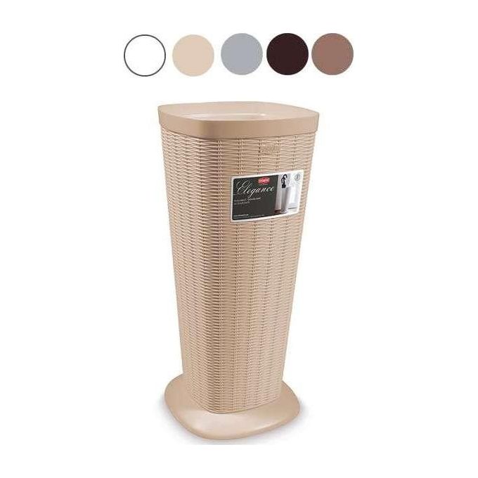 Stefanplast 30610 Elegance Portaombrelli in Plastica Effetto Rattan 25,5x57 cm colore Cashmere