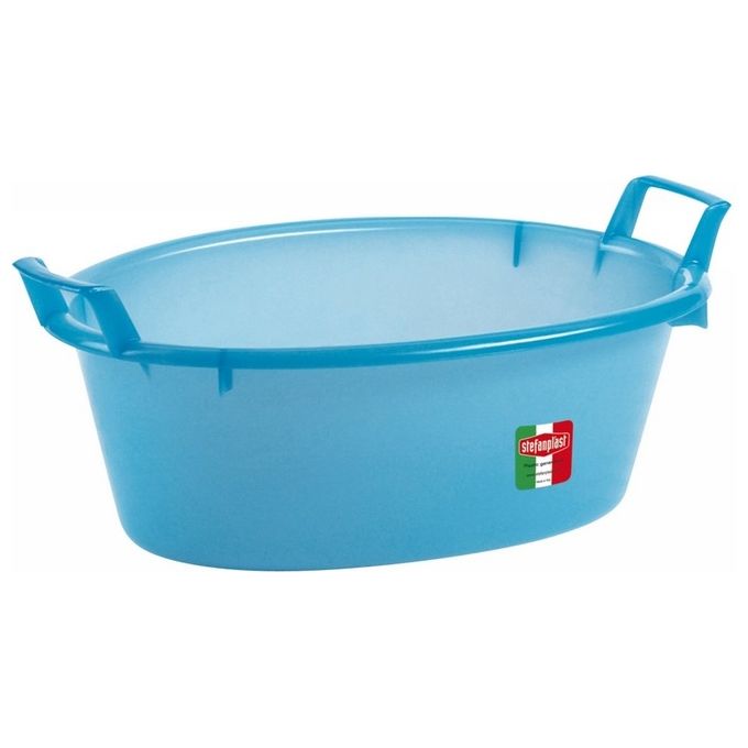 Stefanplast 31801 Bacinelle Multiuso in Polietilene Bacinella Ovale 75 lt con Manici Idonea al Contatto Alimentare colore Neutro
