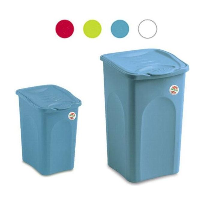 Stefanplast 70140 Linea Primavera Portabiancheria Chiuso 25 lt Made in Italy colore Bianco