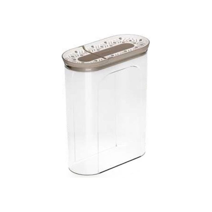 Stefanplast Barattolo Portacereali Tosca 2 Litri Bianco-Tortora