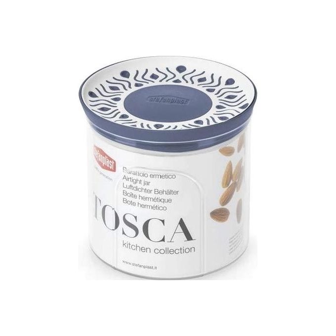 Stefanplast Contenitore Ermetico Tosca Tondo 07 Litri Bianco-Blu Stefanplast Contenitore Ermetico Tosca Tondo 07 Litri Bianco-Blu