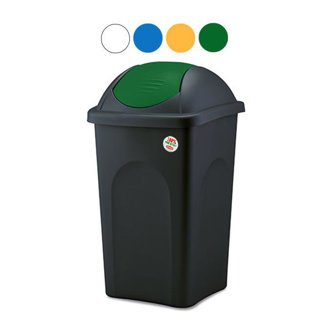 Stefanplast Pattumiera Basculante Multipat Nero-Blu 60 Litri