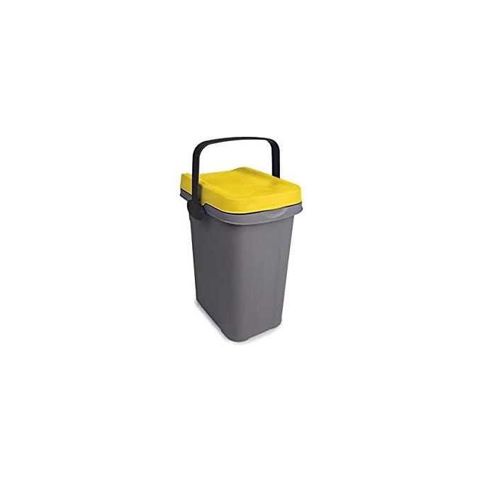 Stefanplast Pattumiera Eco System 7 Litri Grigio-Giallo