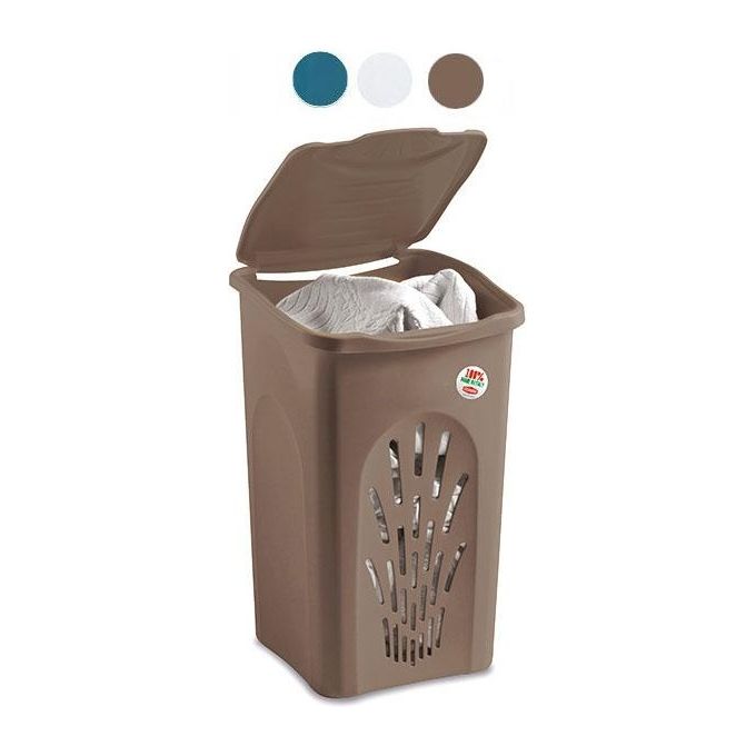 Stefanplast STF952 Linea Primavera Portabiancheria Traforato 50 lt in Polipropilene colore Tortora