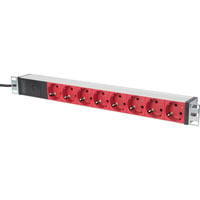 Striscia multipresa 19" con profilo in alluminio, 8 prese, 1U, Ciabatta