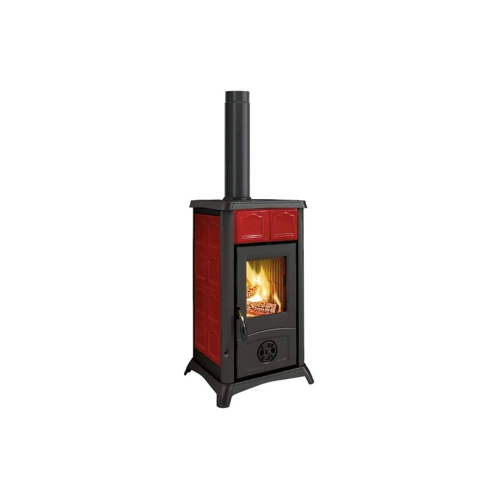 Stufa a Legna Gemma 5.0 Maiolica Nordica Colore: Bordeaux